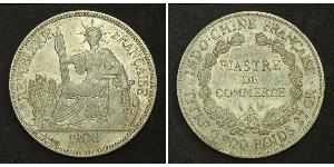 1 Piastre Indochina francesa (1887-1954) Plata 