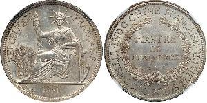 1 Piastre Indochina francesa (1887-1954) Plata 