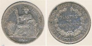 1 Piastre Indochina francesa (1887-1954) Plata 