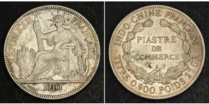 1 Piastre Indochina francesa (1887-1954) Plata 