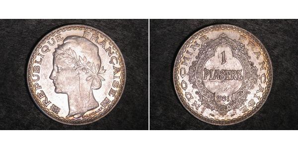 1 Piastre Indochina francesa (1887-1954) Plata 