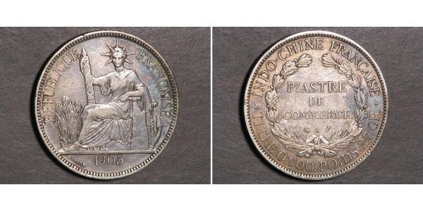1 Piastre Indochina francesa (1887-1954) Plata 