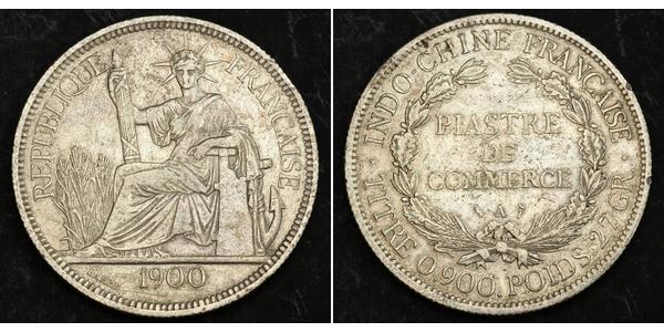 1 Piastre Indochina francesa (1887-1954) Plata 