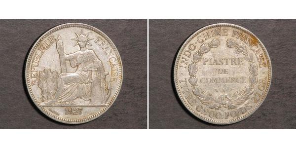 1 Piastre Indochina francesa (1887-1954) Plata 
