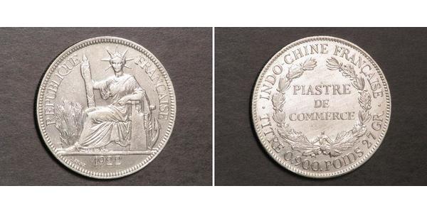 1 Piastre Indochina francesa (1887-1954) Plata 