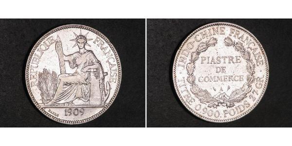 1 Piastre Indochina francesa (1887-1954) Plata 
