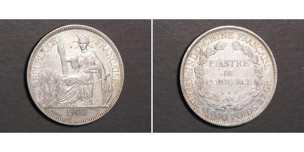 1 Piastre Indochina francesa (1887-1954) Plata 