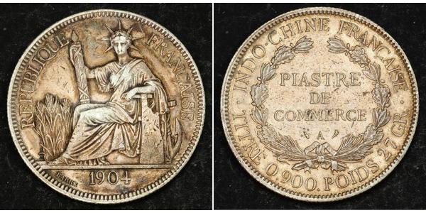 1 Piastre Indochina francesa (1887-1954) Plata 