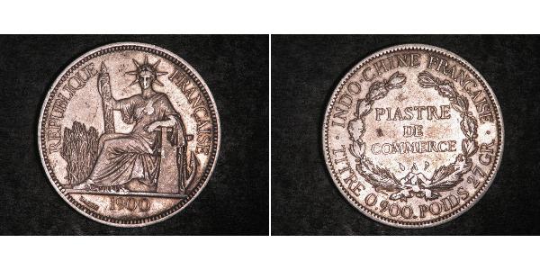 1 Piastre Indochina francesa (1887-1954) Plata 