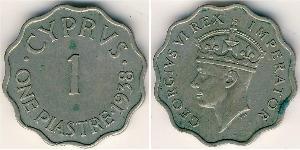 1 Piastre British Cyprus (1878 - 1960) Rame/Nichel 