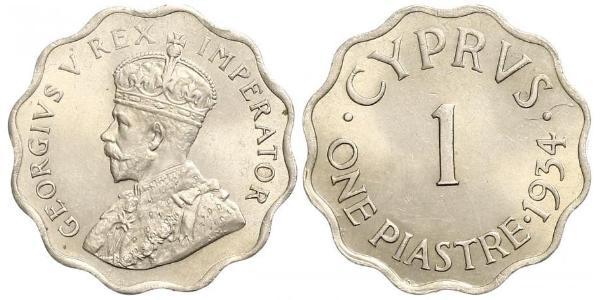 1 Piastre British Cyprus (1878 - 1960) Rame/Nichel 