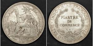 1 Piastre Französisch-Indochina (1887-1954) Silber 