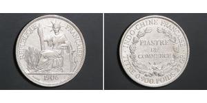 1 Piastre Französisch-Indochina (1887-1954) Silber 