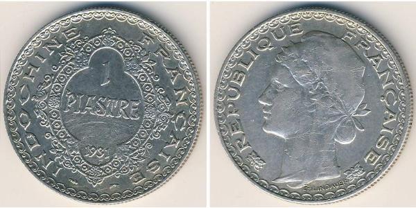 1 Piastre Französisch-Indochina (1887-1954) Silber 