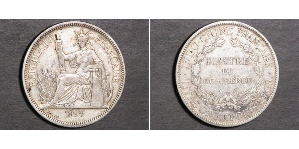 1 Piastre Französisch-Indochina (1887-1954) Silber 