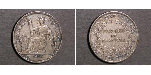 1 Piastre Französisch-Indochina (1887-1954) Silber 