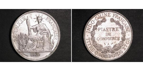 1 Piastre Französisch-Indochina (1887-1954) Silber 