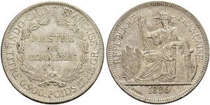 1 Piastre French Indochina (1887-1954) Silver 