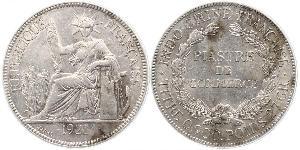 1 Piastre French Indochina (1887-1954) Silver 