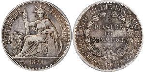 1 Piastre French Indochina (1887-1954) Silver 