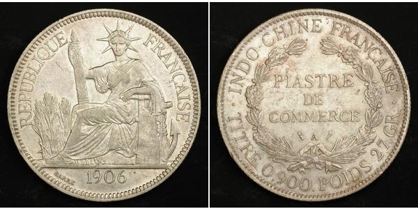 1 Piastre French Indochina (1887-1954) Silver 