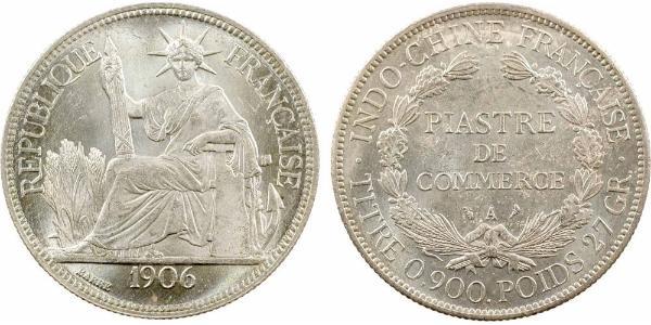 1 Piastre French Indochina (1887-1954) Silver 