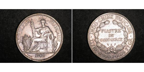 1 Piastre French Indochina (1887-1954) Silver 