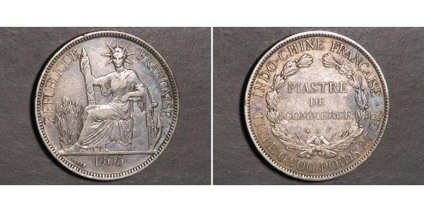 1 Piastre French Indochina (1887-1954) Silver 