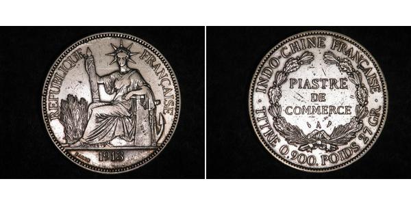 1 Piastre French Indochina (1887-1954) Silver 