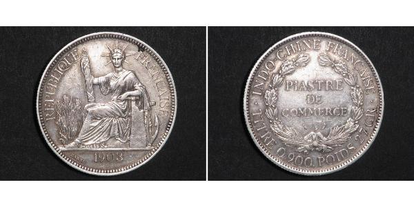 1 Piastre French Indochina (1887-1954) Silver 