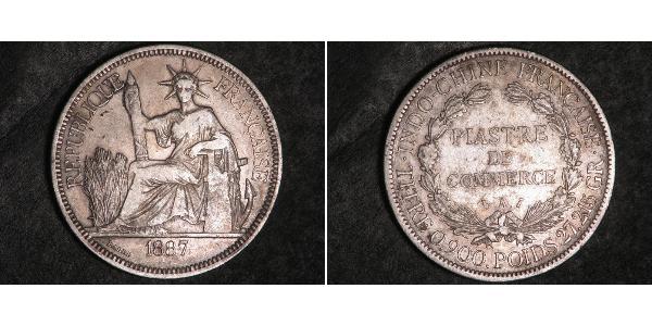 1 Piastre French Indochina (1887-1954) Silver 