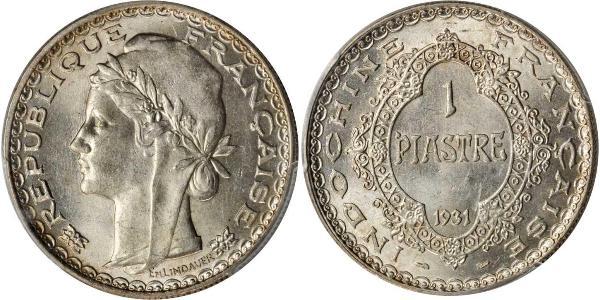 1 Piastre French Indochina (1887-1954) Silver 