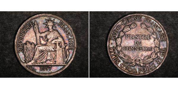 1 Piastre French Indochina (1887-1954) Silver 