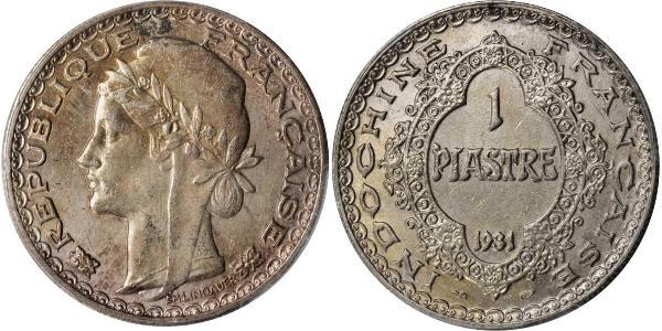 1 Piastre French Indochina (1887-1954) Silver 