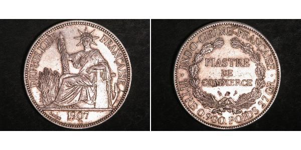 1 Piastre French Indochina (1887-1954) Silver 