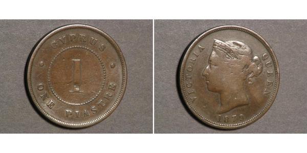 1 Piastre British Cyprus (1878 - 1960)  Vittoria (1819 - 1901)