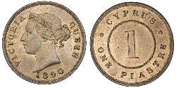 1 Piastre British Cyprus (1914–1960)  Victoria (1819 - 1901)