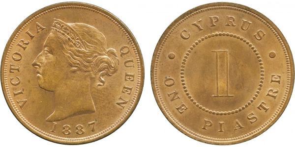 1 Piastre British Cyprus (1914–1960)  维多利亚 (英国君主)