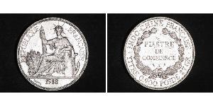 1 Piastre French Indochina (1887-1954) 銀 