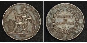 1 Piastre French Indochina (1887-1954) 銀 