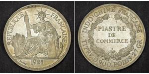 1 Piastre French Indochina (1887-1954) 銀 