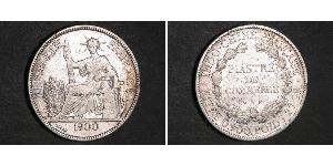 1 Piastre French Indochina (1887-1954) 銀 