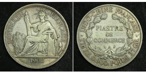 1 Piastre French Indochina (1887-1954) 銀 