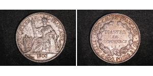 1 Piastre French Indochina (1887-1954) 銀 