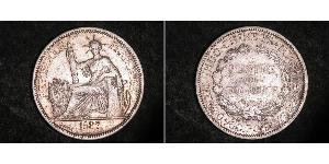 1 Piastre French Indochina (1887-1954) 銀 