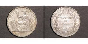 1 Piastre French Indochina (1887-1954) 銀 