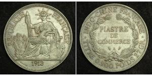 1 Piastre French Indochina (1887-1954) 銀 