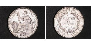 1 Piastre French Indochina (1887-1954) 銀 