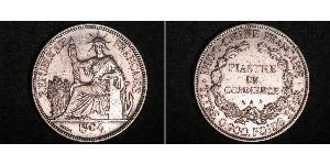 1 Piastre French Indochina (1887-1954) 銀 