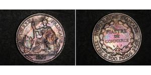 1 Piastre French Indochina (1887-1954) 銀 